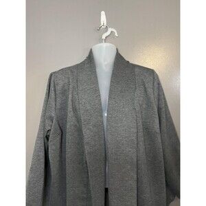 Motto Essentials Cardigan Sweater Womens Plus 3X Gray Open Front Long Sleeve